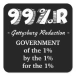 99%r Gettysburg Address Square Stickers