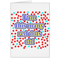 99 Red Dots Old Greeting Card