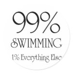 99% Swimming Sticker