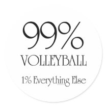 99% Volleyball stickers by cyndisstuff 99% Volleyball stickers