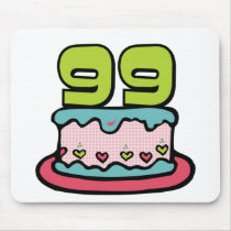99 Year Old Birthday Cake mousepads