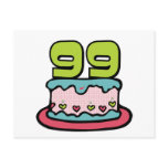 99 Year Old Birthday Cake Postcards
