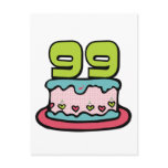 99 Year Old Birthday Cake Post Card