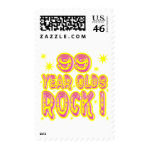 99 Year Olds Rock ! (pink) postage