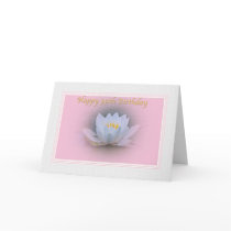 99th Birthday Card with Water Lily