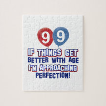 99th year old birthday design jigsaw puzzles
