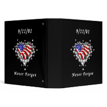 9/11/01 Patriotic Tattoo Vinyl Binder