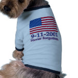 9-11-2001 Never Forgotten Tshirts, Buttons Doggie T Shirt