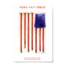 9/11 American Flag Firefighter Framed Print