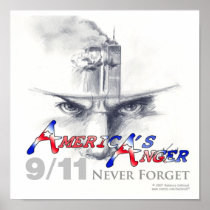 9/11 "America's Anger" (with type) poster