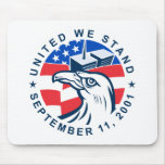 9-11 Eagle Head World Trade Center American Flag Mousepads