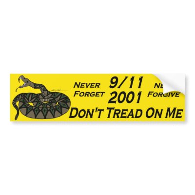 9/11 Gadsden Bumper Stickers by Esoterik
