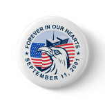 9/11 memorial american eagle flag twin towers pin