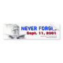 9/11 "Never Forget" bumper sticker