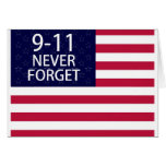 9-11 never forget greeting card