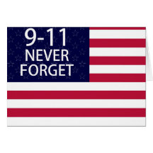 9-11 never forget greeting card