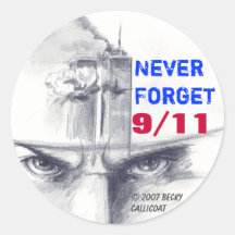 9/11 "Never Forget" sticker