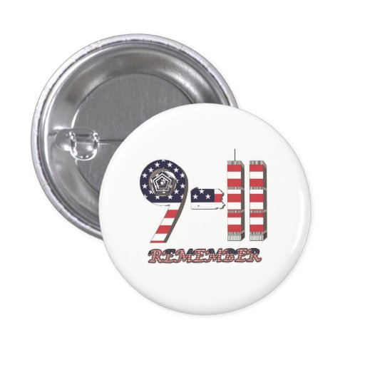 9-11 Original Flag Pattern Button