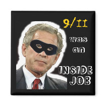9/11 Square Button magnets