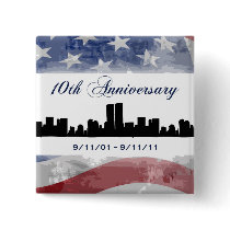 9-11 Tenth Anniversary Remembrance Buttons