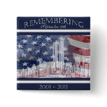 9-11 Tenth Anniversary Remembrance Buttons