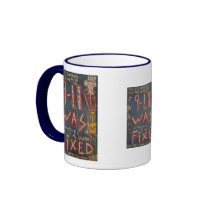 9-11 Was Fixed (Blue) mugs