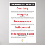 9-1 AKTA Taekwon-Do Tenets Poster