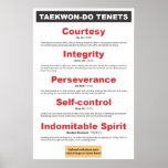 9-3 Customizable Taekwon-Do Tenets Poster