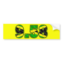 9.58 Athletes 100m Bumper Sticker bumper stickers