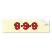 9-9-9: September 9th, 2009 Bumper Stickers