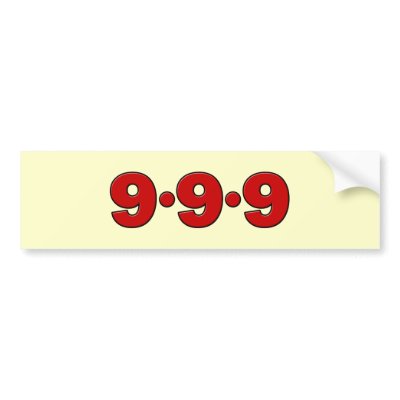 9-9-9: September 9th, 2009 Bumper Stickers by teesforyourfamily