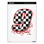 9 auto racing number decal for iPad 3
