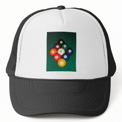 9 Ball Trucker Hats by Onomonopia