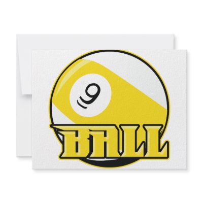 9 Ball Personalized Invites by boltzdesignz