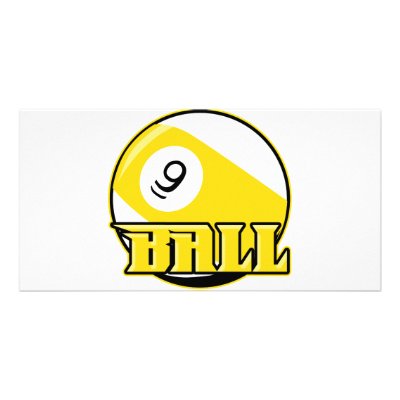 9 Ball Photo Card by boltzdesignz