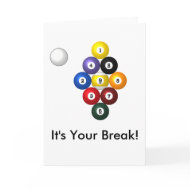 9-ball rack greeting card card