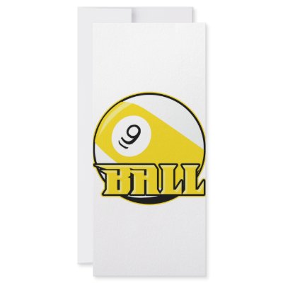 9 Ball Personalized Rack Card by boltzdesignz