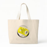 9 Ball Skull and Crossbones Tote Bags
