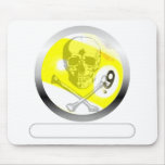 9 Ball Skull and Crossbones Mousepads