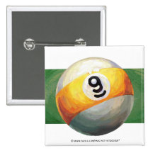 9 Ball Square Button