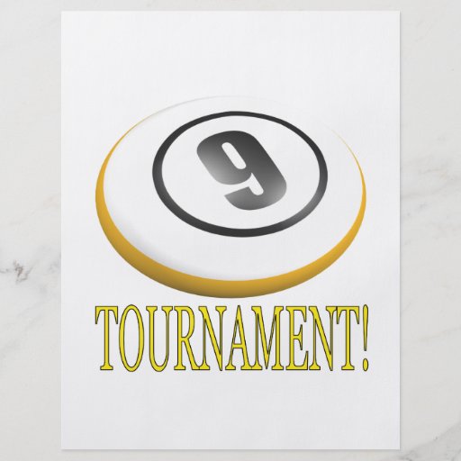 9 Ball Tournament 8.5" X 11" Flyer | Zazzle
