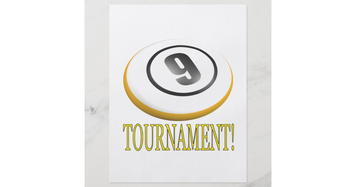 9 Ball Tournament Flyer | Zazzle