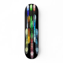 9 Coloured Cocktail Shot Glasses -Black Back Custom Skate Board