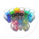 9 Coloured Cocktail Shot Glasses -Style 1 stickers