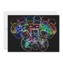 9 Coloured Cocktail Shot Glasses -Style 2 Invitations
