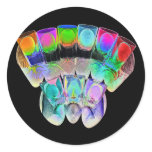 9 Coloured Cocktail Shot Glasses -Style 4 Sticker