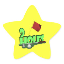 9 Holes Star Sticker