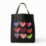 9 Love Hearts Tote Bag