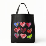 9 Love Hearts Tote Bag