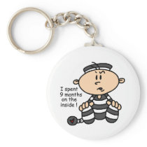 9 Months On The Inside Baby Prisoner Keychains